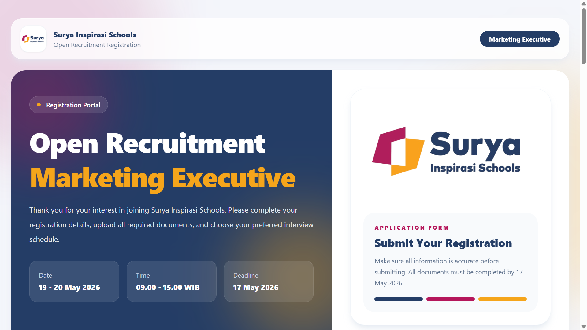 Career recruitment website preview