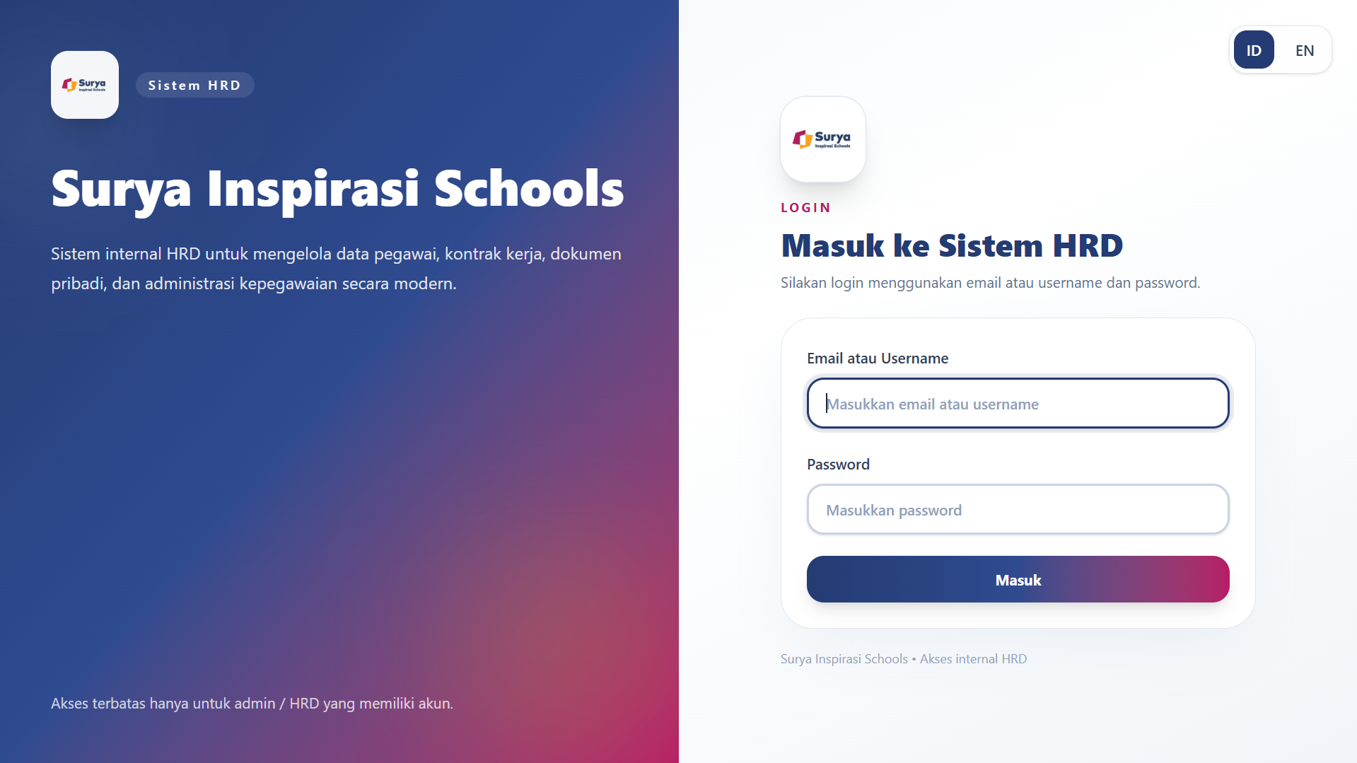 HRD employee management system preview