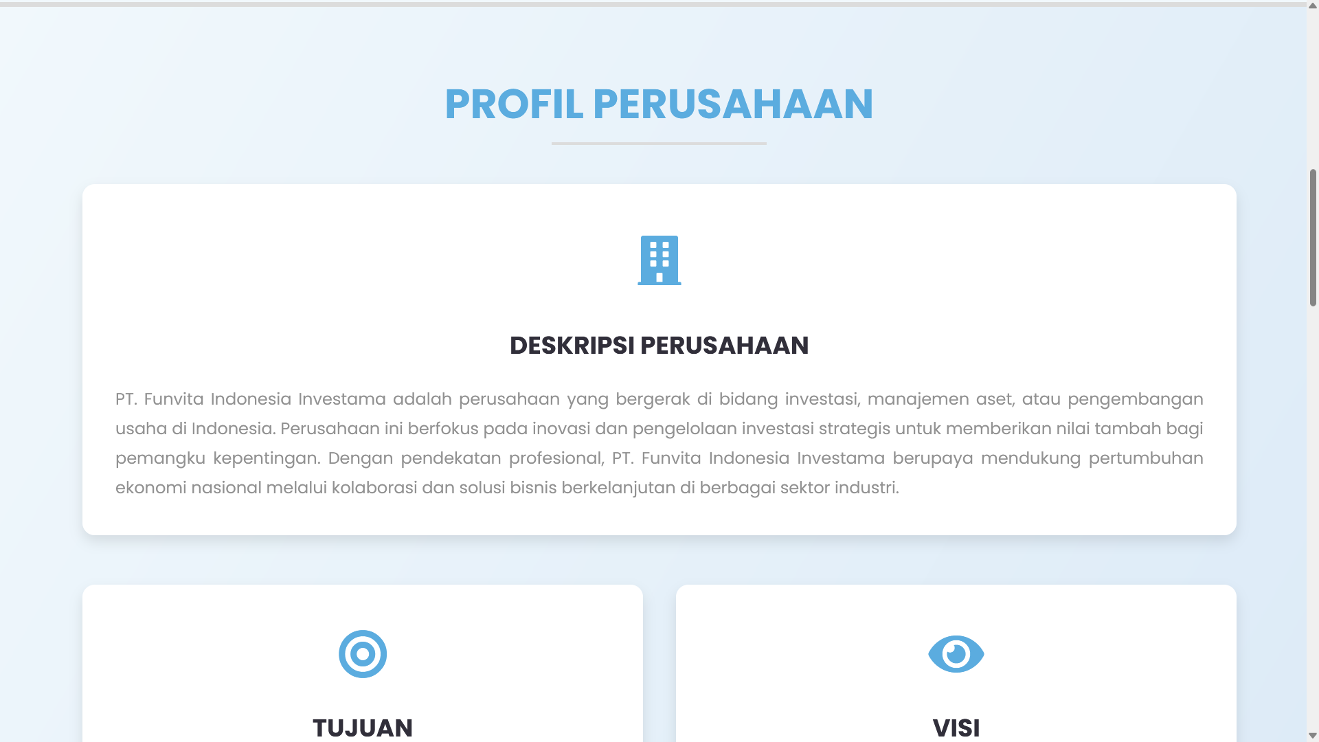 Brief web development landing page screenshot
