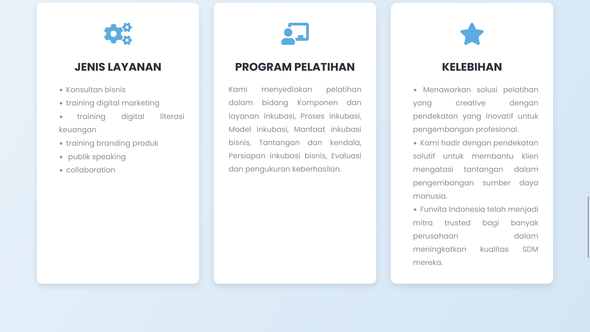 Brief web development landing page screenshot