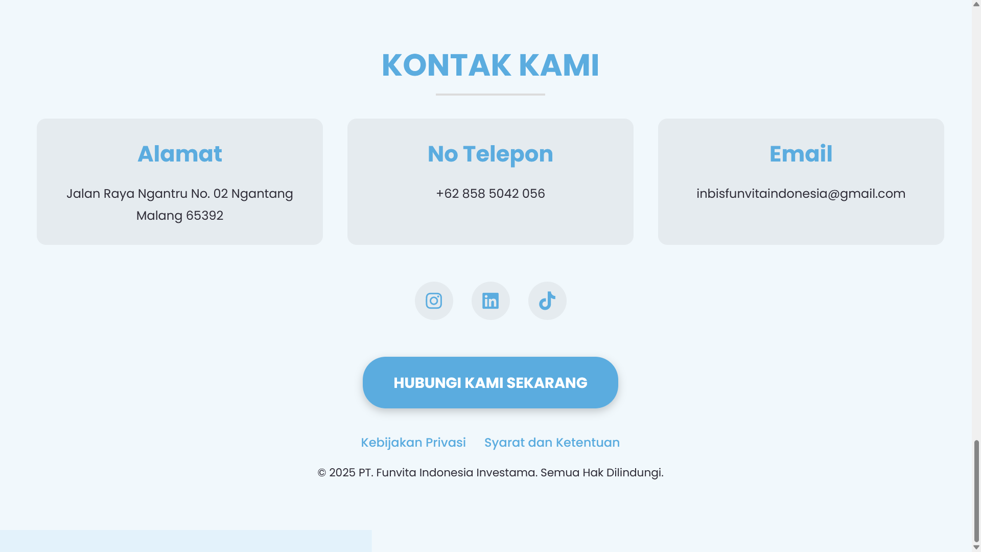 Brief web development landing page screenshot
